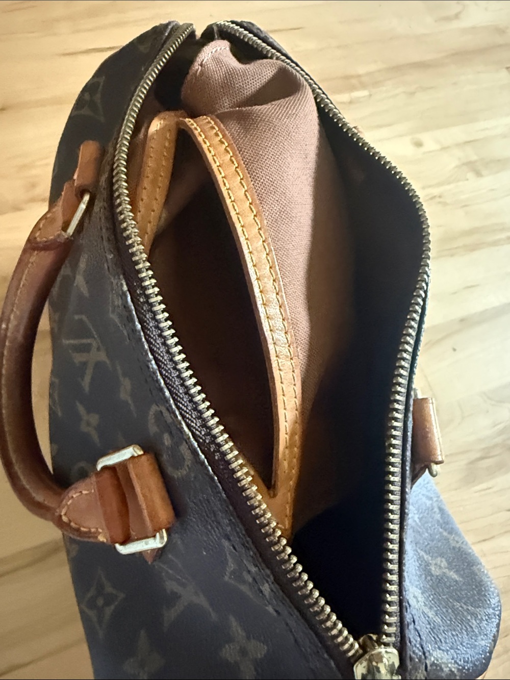 Louis Vuitton Monogram Canvas Satchel in Brown and Tan - Picture 7 of 11
